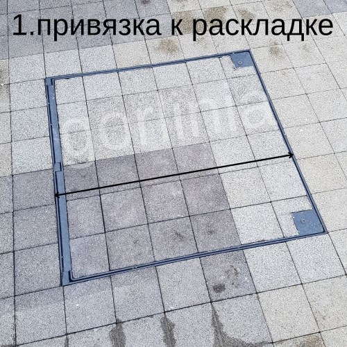 Привязка к раскладке тротуарной плитки по швам