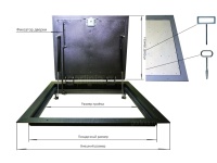 Напольный люк Стелс-У 900*1500 уголок утепленный схемы